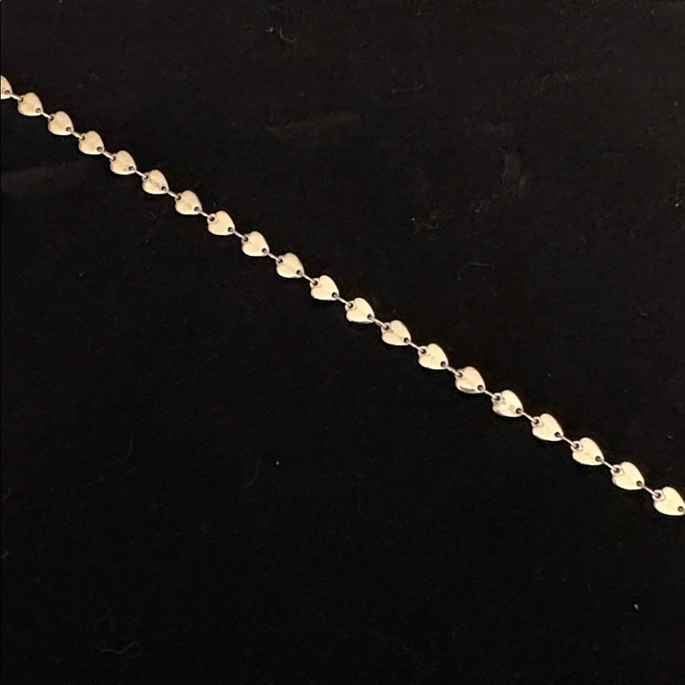 Vintage Sterling Silver marked 925 Italy Heart Bracelet - Picture 2 of 5